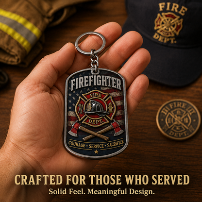 🚒 Firefighter Honor Keychain