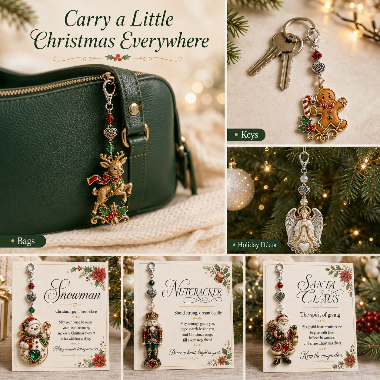 🎄Christmas Keepsake Keychain Card&Pocket Hug