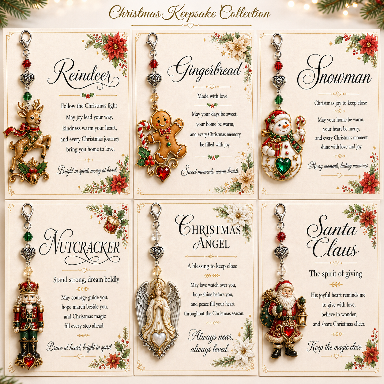 🎄Christmas Keepsake Keychain Card&Pocket Hug