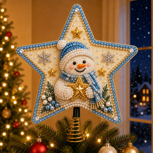 ⭐ Pearl Diamond Art Christmas Tree Topper Kit