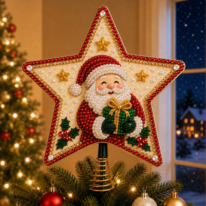 ⭐ Pearl Diamond Art Christmas Tree Topper Kit
