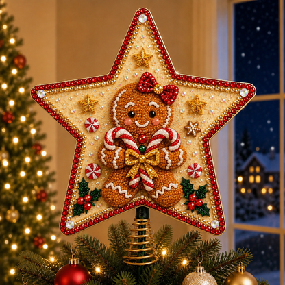 ⭐ Pearl Diamond Art Christmas Tree Topper Kit
