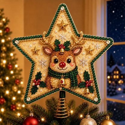 ⭐ Pearl Diamond Art Christmas Tree Topper Kit