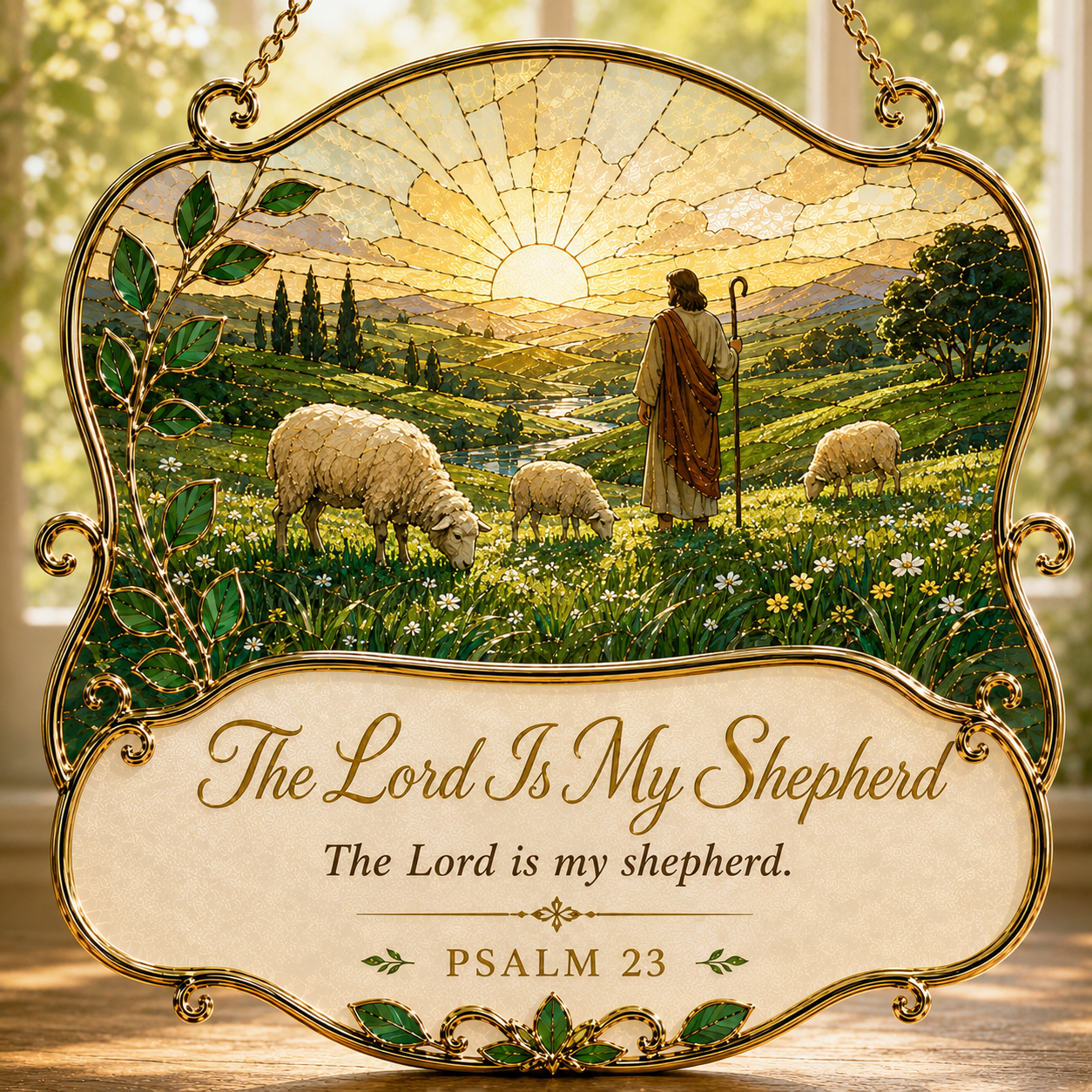 ✝️ Faith & Scripture Hanging Window Decor