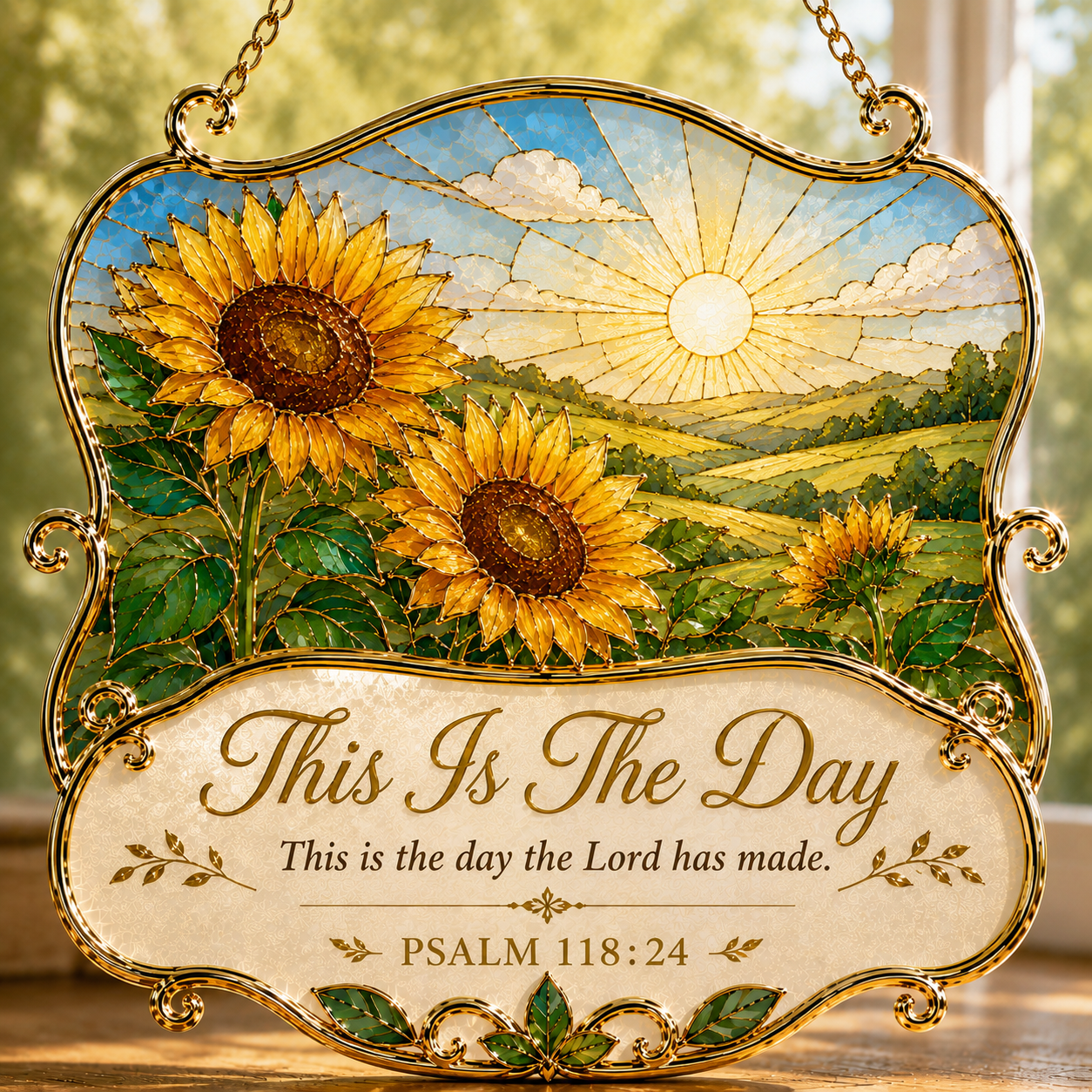 ✝️ Faith & Scripture Hanging Window Decor