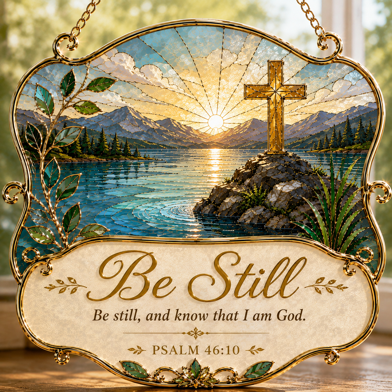✝️ Faith & Scripture Hanging Window Decor