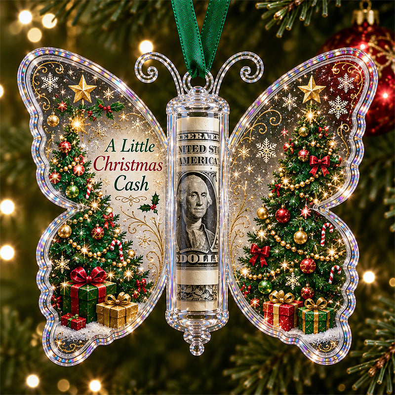 🦋 💵 Christmas Cash Gift Butterfly Ornament – Holiday Money Holder Keepsake 🎄 ✨