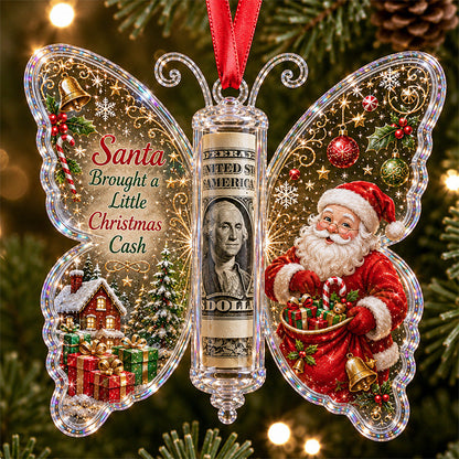 🦋 💵 Christmas Cash Gift Butterfly Ornament – Holiday Money Holder Keepsake 🎄 ✨