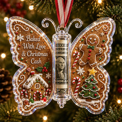 🦋 💵 Christmas Cash Gift Butterfly Ornament – Holiday Money Holder Keepsake 🎄 ✨