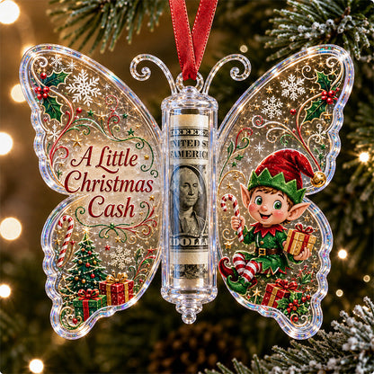 🦋 💵 Christmas Cash Gift Butterfly Ornament – Holiday Money Holder Keepsake 🎄 ✨