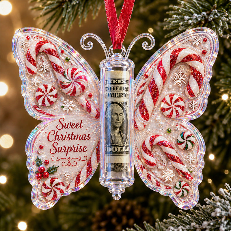 🦋 💵 Christmas Cash Gift Butterfly Ornament – Holiday Money Holder Keepsake 🎄 ✨