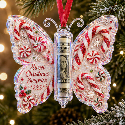 🦋 💵 Christmas Cash Gift Butterfly Ornament – Holiday Money Holder Keepsake 🎄 ✨