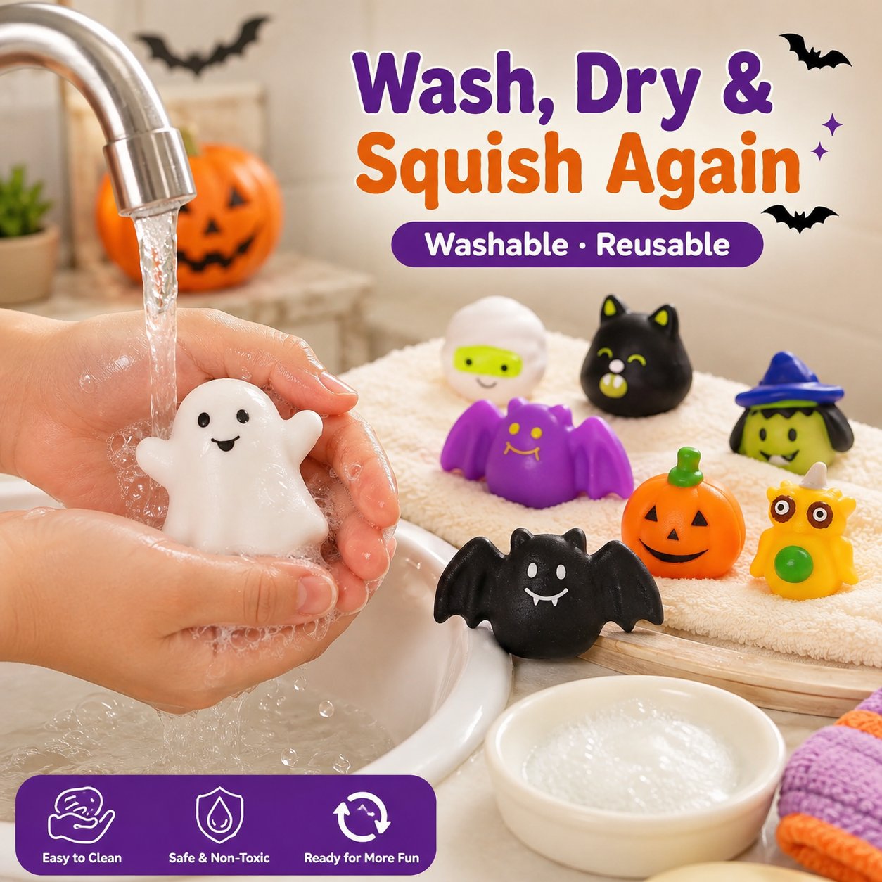 🎃Halloween Squishy Toy Set – Stress Relief Fun