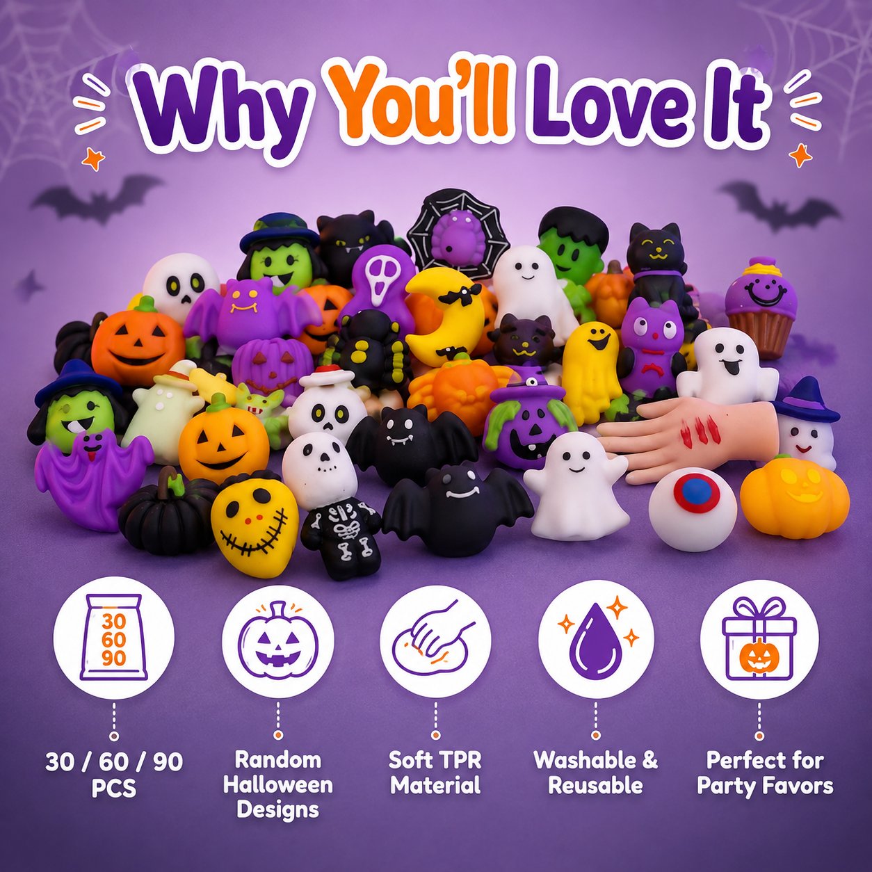 🎃Halloween Squishy Toy Set – Stress Relief Fun