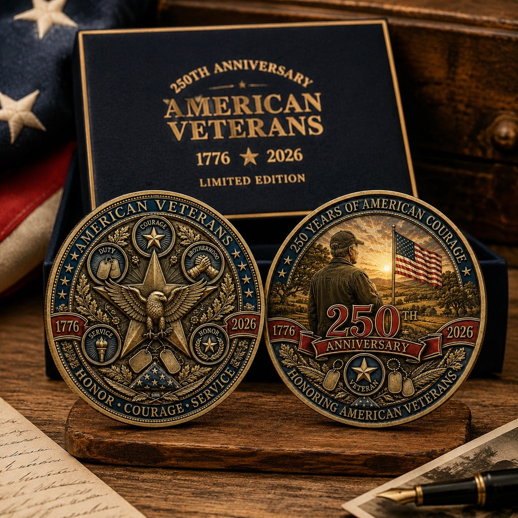 🇺🇸 Limited Edition 250th Anniversary Commemorative Veteran Coin (1776-2026)🦅