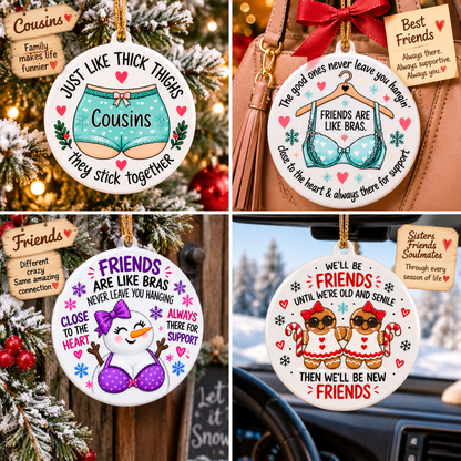 🎄 Funny Friendship Christmas Ornaments