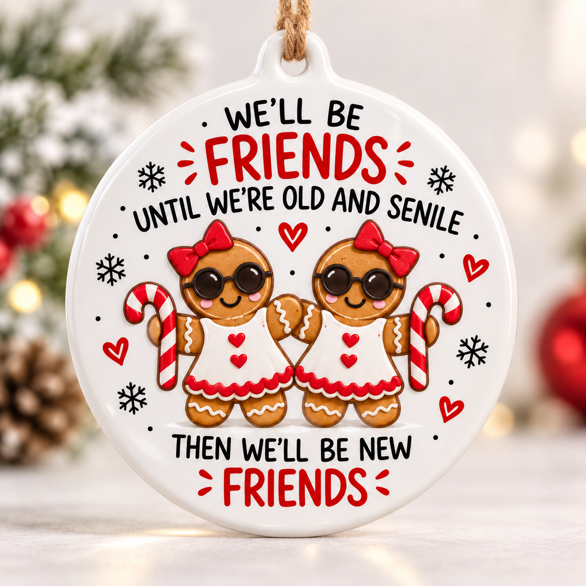 🎄 Funny Friendship Christmas Ornaments