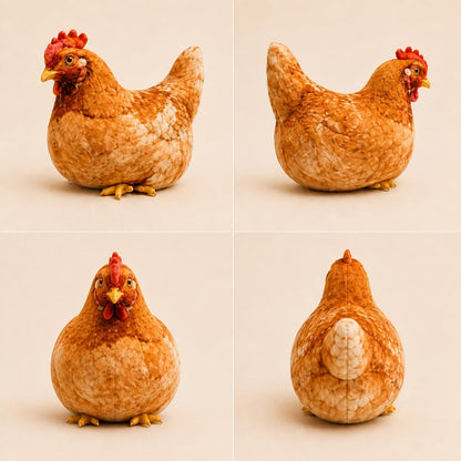 Cute Chicken-Shaped Plush Pillow – Realistic Hen Stuffed Animal & Home Decor Cushion