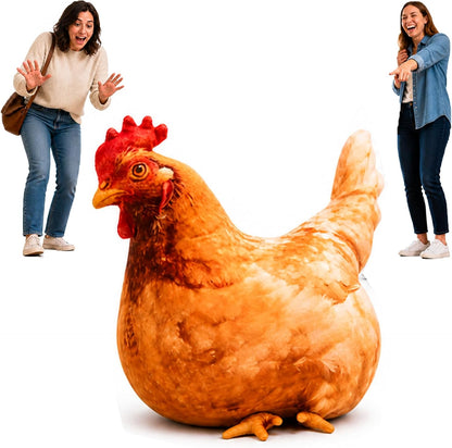 Cute Chicken-Shaped Plush Pillow – Realistic Hen Stuffed Animal & Home Decor Cushion