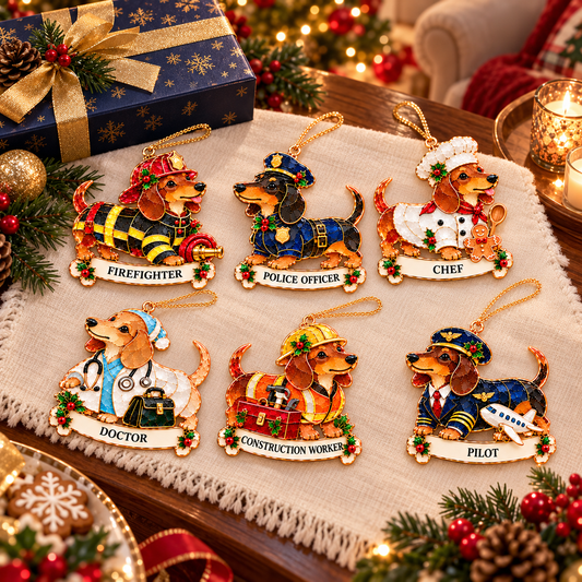 🎄🐶Christmas Career Dachshund Ornaments – A Festive Tribute to Everyday Heroes