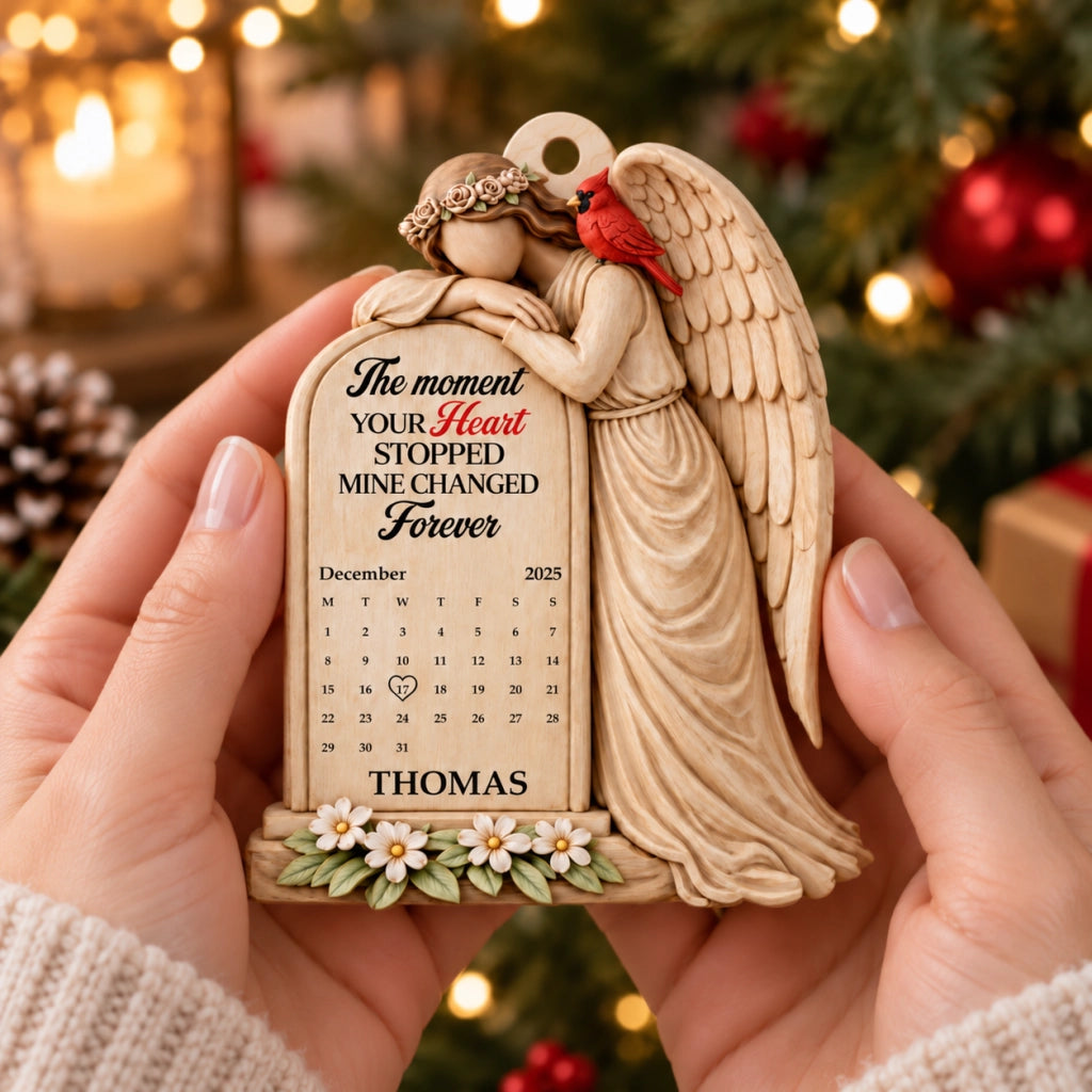 Personalized Memorial Angel Date Ornament