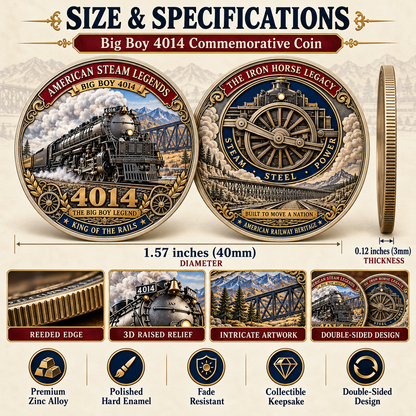 🚂 Big Boy 4014 American Steam Legends Commemorative Coin