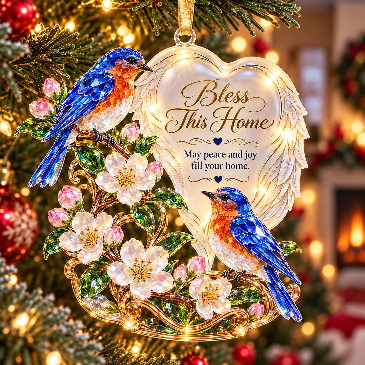 ✨❤️ Heart Winged Inspirational Animal Christmas Ornament