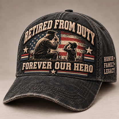 🇺🇸 Forever Our Hero – Veteran & Grandpa Tribute Cap | 2 Meaningful Designs