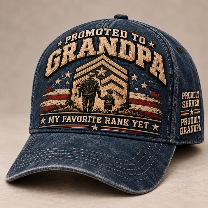 🇺🇸 Forever Our Hero – Veteran & Grandpa Tribute Cap | 2 Meaningful Designs