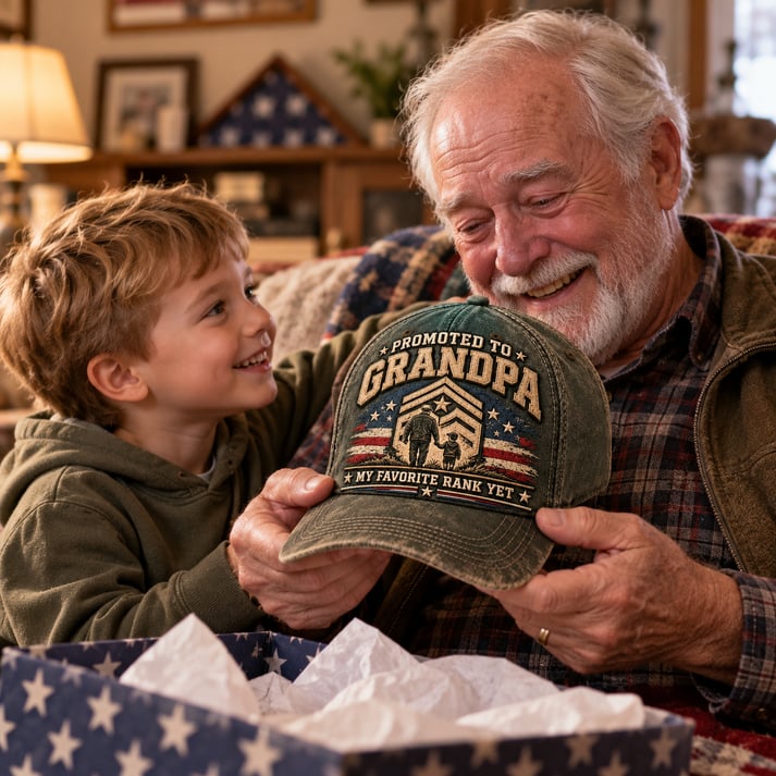 🇺🇸 Forever Our Hero – Veteran & Grandpa Tribute Cap | 2 Meaningful Designs