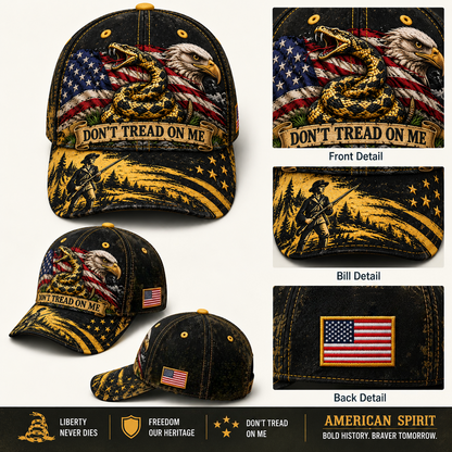 🇺🇸 Last Day Promo: 49% OFF🐍Don't Tread on Me Gadsden Flag Patriotic Baseball Cap