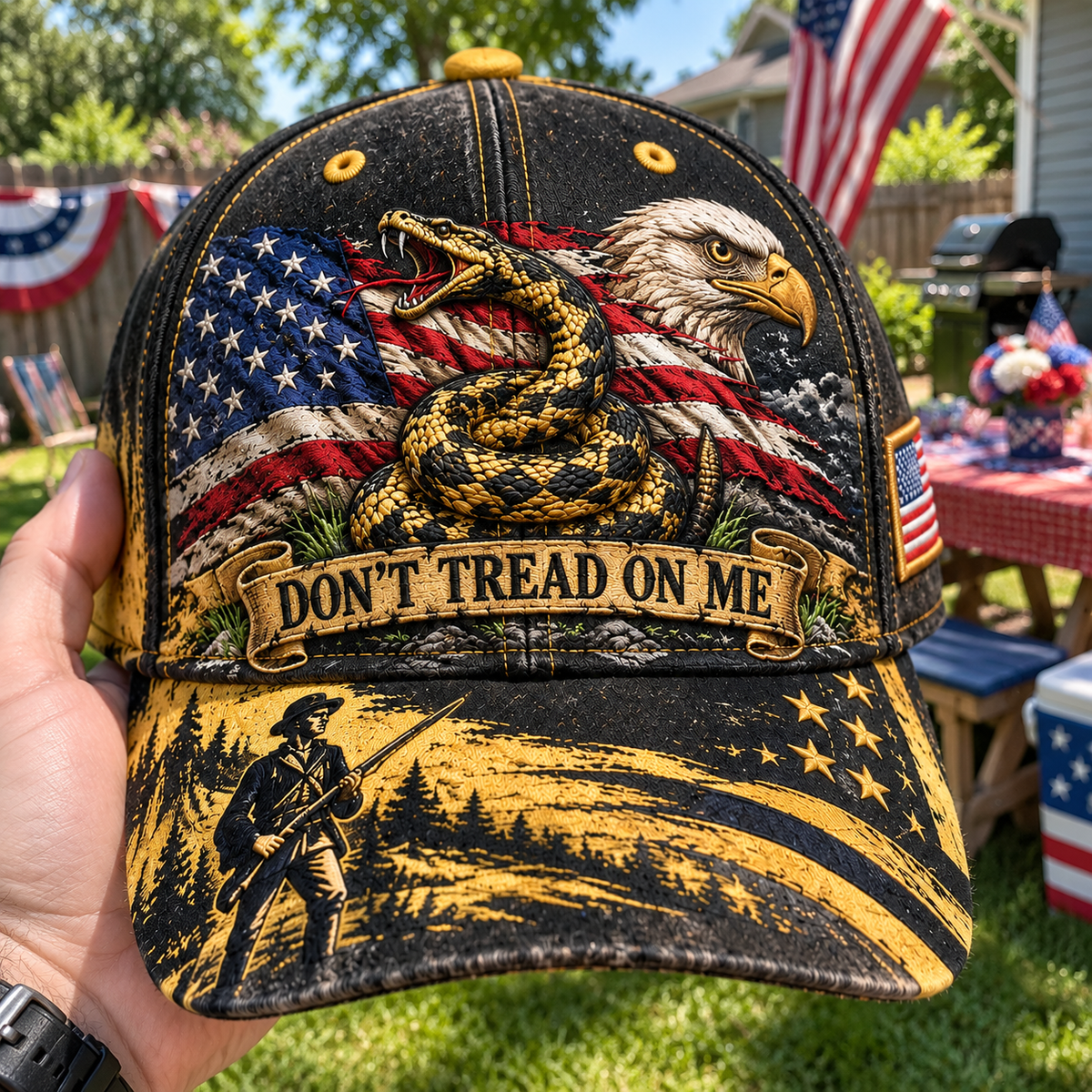 🇺🇸 Last Day Promo: 49% OFF🐍Don't Tread on Me Gadsden Flag Patriotic Baseball Cap