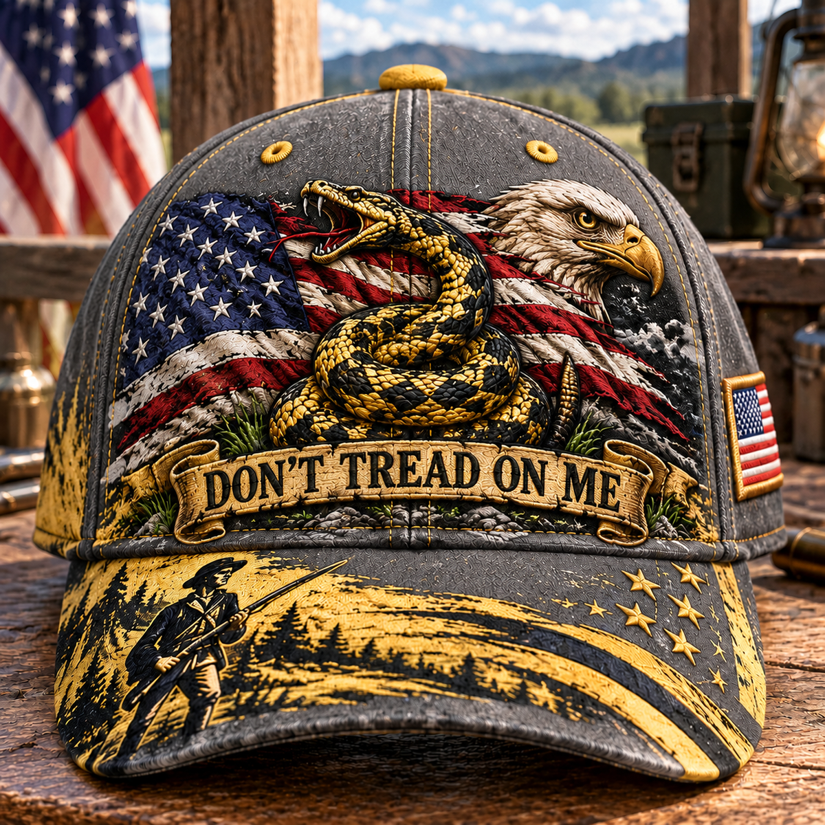 🇺🇸 Last Day Promo: 49% OFF🐍Don't Tread on Me Gadsden Flag Patriotic Baseball Cap