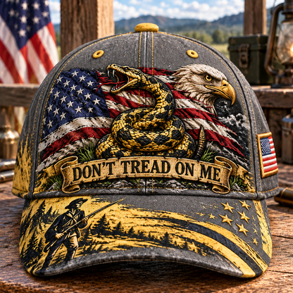 🇺🇸 Last Day Promo: 49% OFF🐍Don't Tread on Me Gadsden Flag Patriotic Baseball Cap