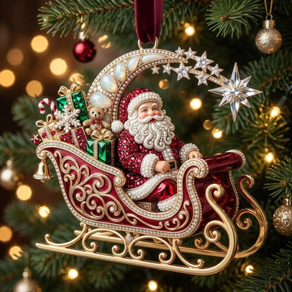 🎅Luxurious Embossed Christmas Tree Ornaments, 5 Classic Designs