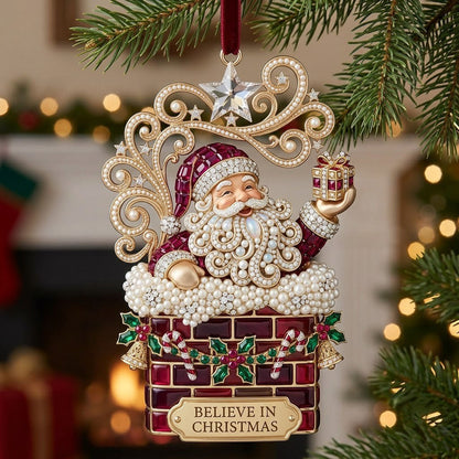 🎅Luxurious Embossed Christmas Tree Ornaments, 5 Classic Designs