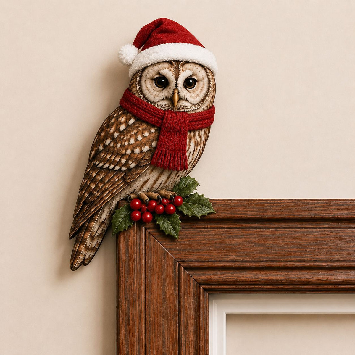 Wooden Cardinal Door Topper