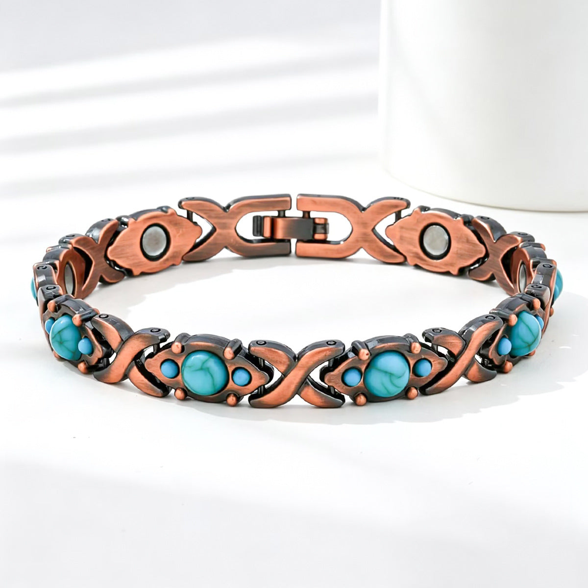 🔥🎁Copper Bracelet for Women, Pure Copper Magnetic Bracelets, Natural Unique Gemstone