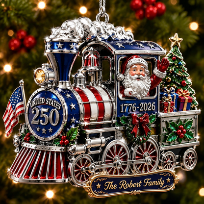 Personalized USA 250th Anniversary Christmas Ornament