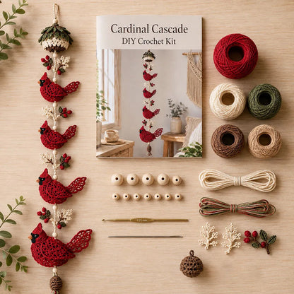 Hummingbird Garden Cascade DIY Crochet Kit