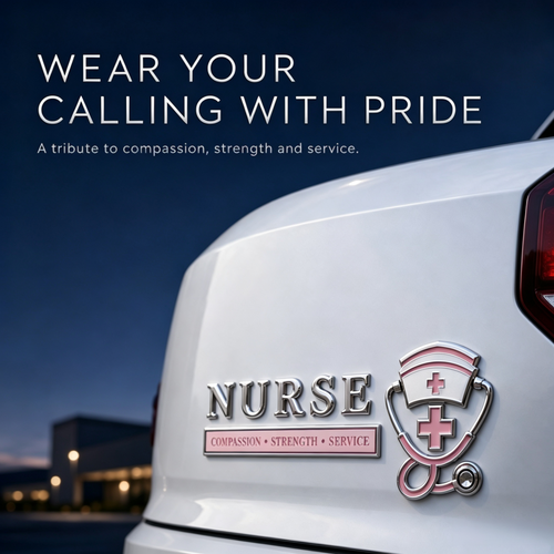💉Nurse Compassion Strength Service Car Emblem Metal Badge