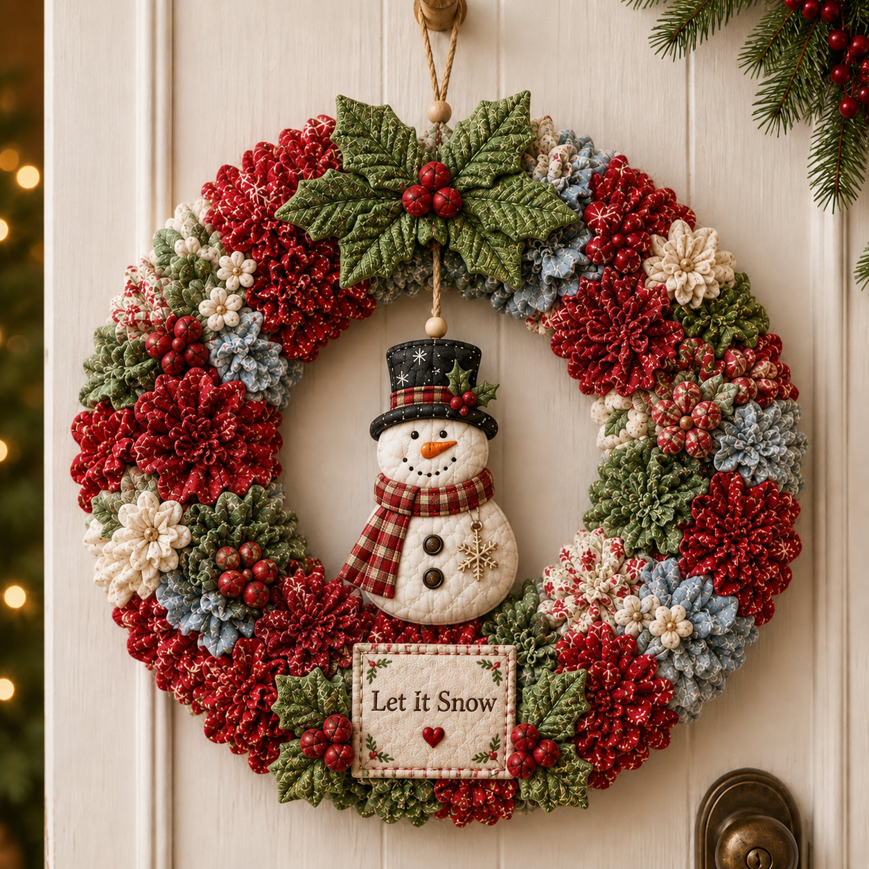 🔥49% Off Last Day 🔥🎄 3D Fabric Poke Wreath DIY Kit