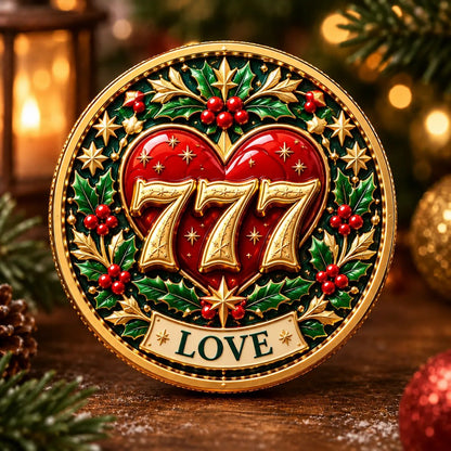 🎄✨ Lucky 777 Christmas Blessing Coin — Holiday Collectible Keepsake 🎁