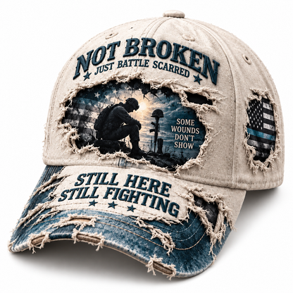 Veteran Mental Health Awareness PTSD Printed Baseball Cap