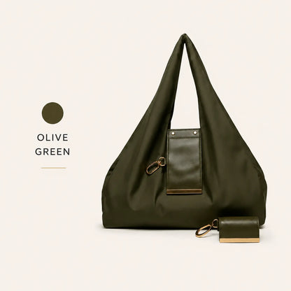 Transformable Bag – Stylish Vegan Leather Tote & Keychain Charm