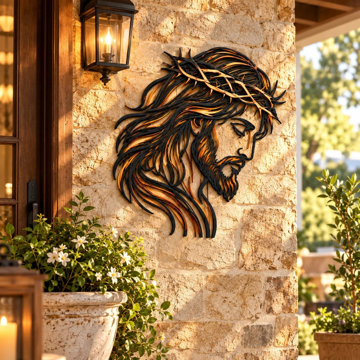 ✝️ Crown of Grace Jesus Metal Wall ArtTM – Rustic Faith-Inspired Christian Wall Decor(✨Buy 2 Free Shipping)