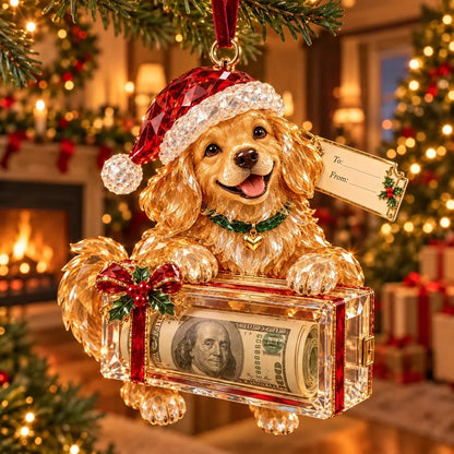 🎄 Christmas Cash Gift Ornament | 20 Crystal-Style Designs with Money Holder & Gift Tag 🎁