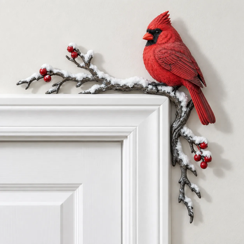 Cardinal Winter Door Topper