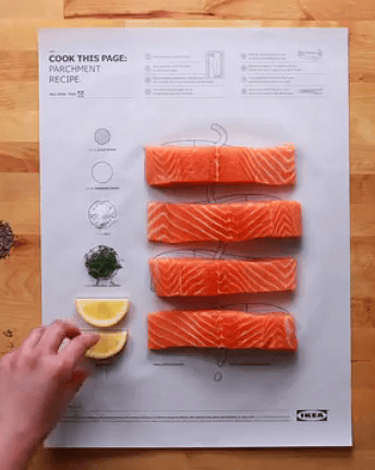 Recipe‐Printed Baking Paper Convenient Home Oven Cooking Sheet