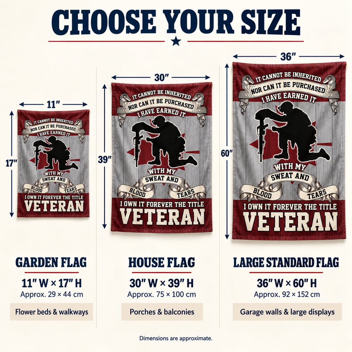 "The Title I Earned" - Proud Veteran Double-Sided Flag | Outdoor Garden & House Decor 🇺🇸🦅